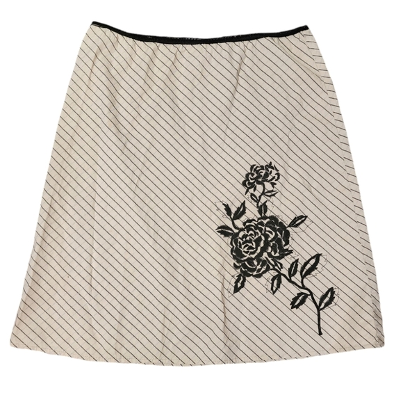 Jonathan Martin Cream A-Line Knee-Length Skirt - Picture 8 of 8